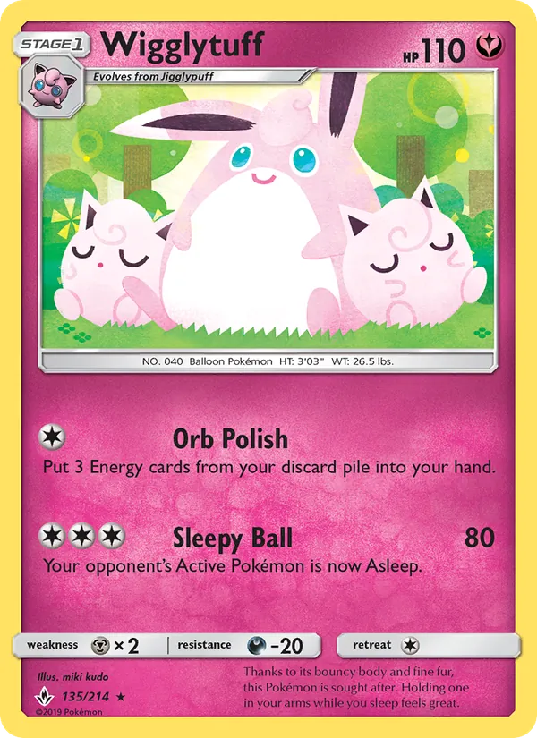 Wigglytuff — Unbroken Bonds #135 (Pokémon TCG card)