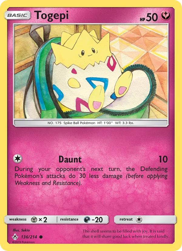 Togepi — Unbroken Bonds #136 (Pokémon TCG card)