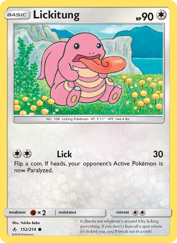 Lickitung — Unbroken Bonds #152 (Pokémon TCG card)