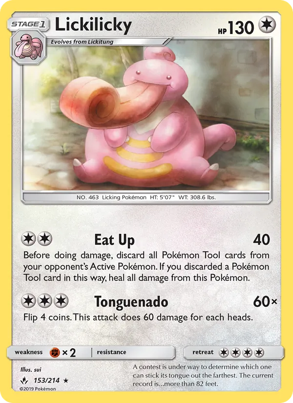 Lickilicky — Unbroken Bonds #153 (Pokémon TCG card)