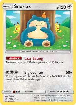 Snorlax (Unbroken Bonds #158)