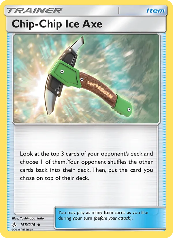 Chip-Chip Ice Axe — Unbroken Bonds #165 (Pokémon TCG card)