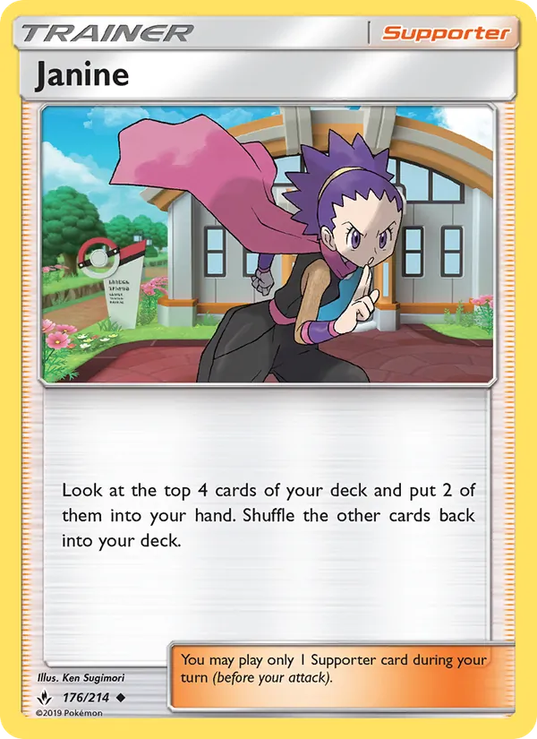 Janine — Unbroken Bonds #176 (Pokémon TCG card)