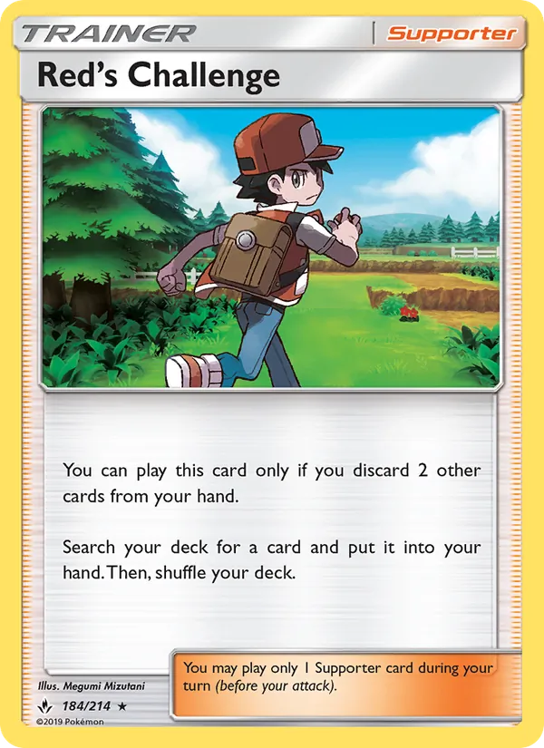 Red’s Challenge — Unbroken Bonds #184 (Pokémon TCG card)