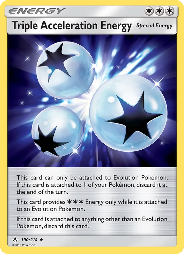 Triple Acceleration Energy — Unbroken Bonds #190 (Pokémon TCG card)