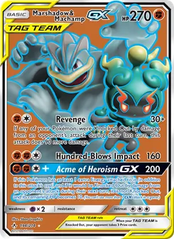 Marshadow & Machamp GX (Unbroken Bonds #198)