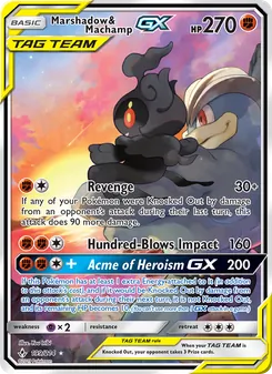 Marshadow & Machamp GX (Unbroken Bonds #199)