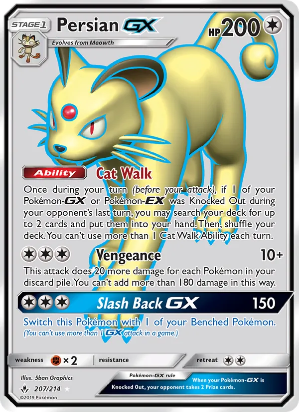 Persian GX — Unbroken Bonds #207 (Pokémon TCG card)