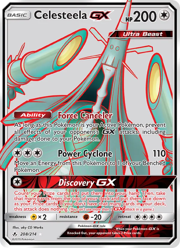 Celesteela GX — Unbroken Bonds #208 (Pokémon TCG card)