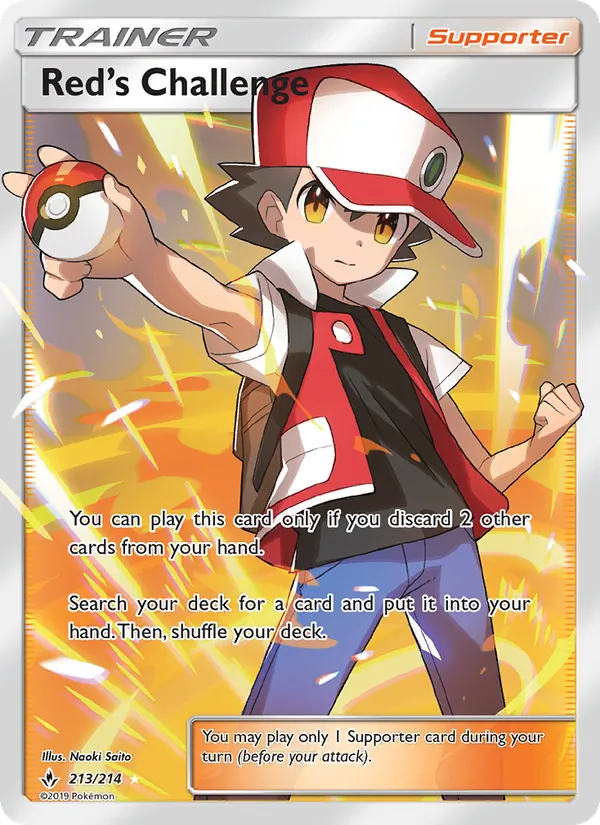 Red’s Challenge — Unbroken Bonds #213 (Pokémon TCG card)