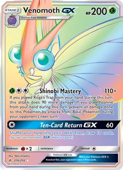 Venomoth GX (Unbroken Bonds #216)