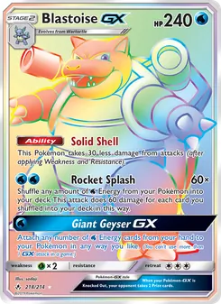 Blastoise GX (Unbroken Bonds #218)
