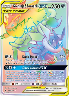 Greninja & Zoroark GX (Unbroken Bonds #222)
