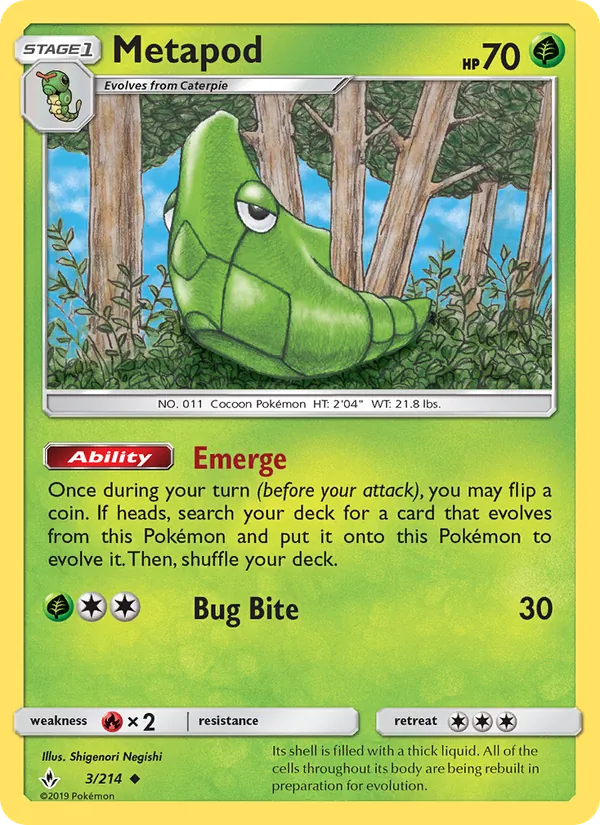 Metapod — Unbroken Bonds #3 (Pokémon TCG card)