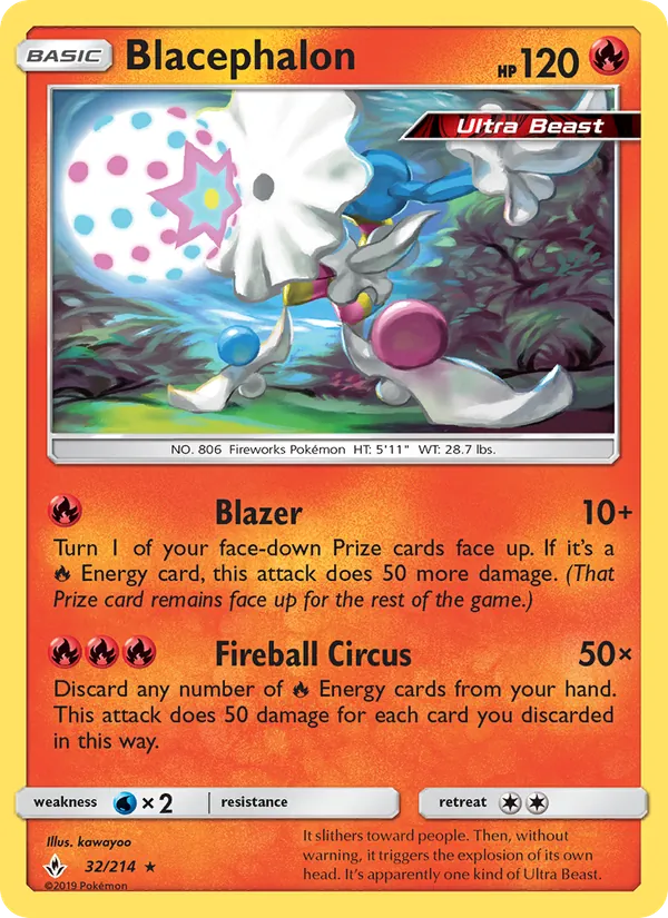 Blacephalon — Unbroken Bonds #32 (Pokémon TCG card)