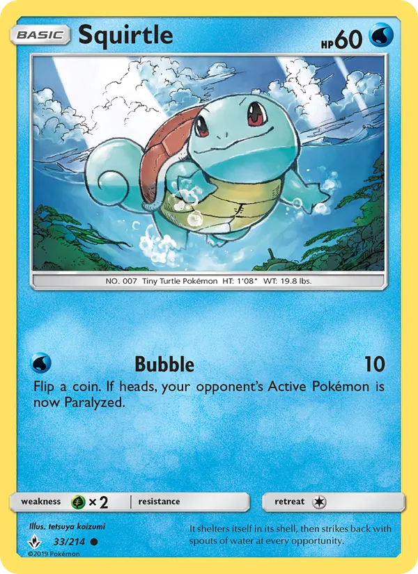 Squirtle — Unbroken Bonds #33 (Pokémon TCG card)