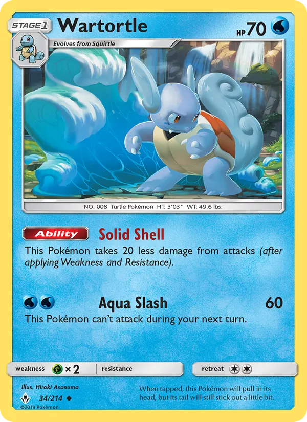 Wartortle — Unbroken Bonds #34 (Pokémon TCG card)