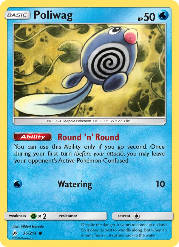 Poliwag — Unbroken Bonds #36 (Pokémon TCG card)