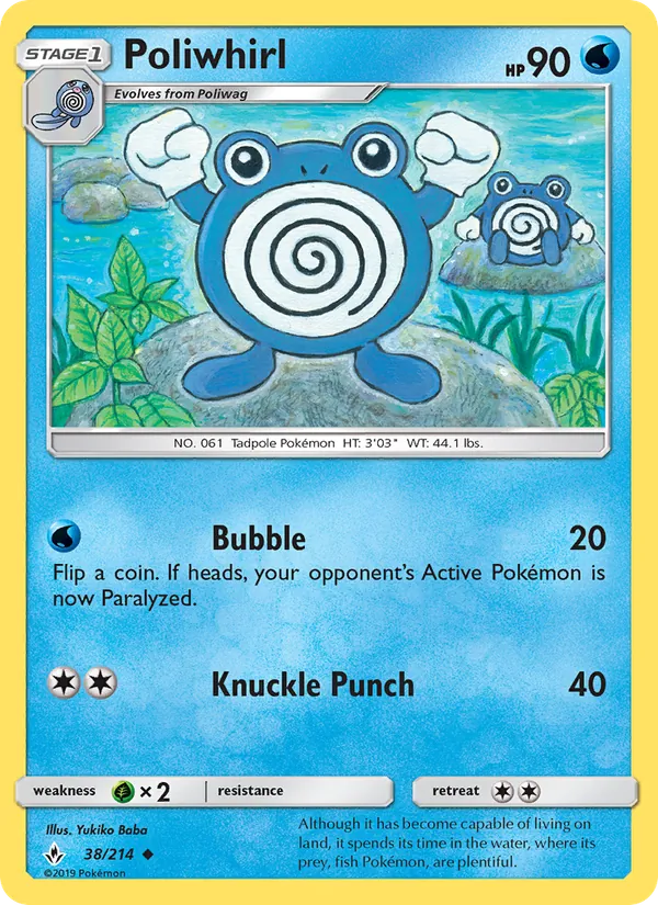 Poliwhirl — Unbroken Bonds #38 (Pokémon TCG card)