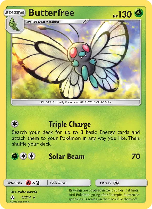 Butterfree — Unbroken Bonds #4 (Pokémon TCG card)