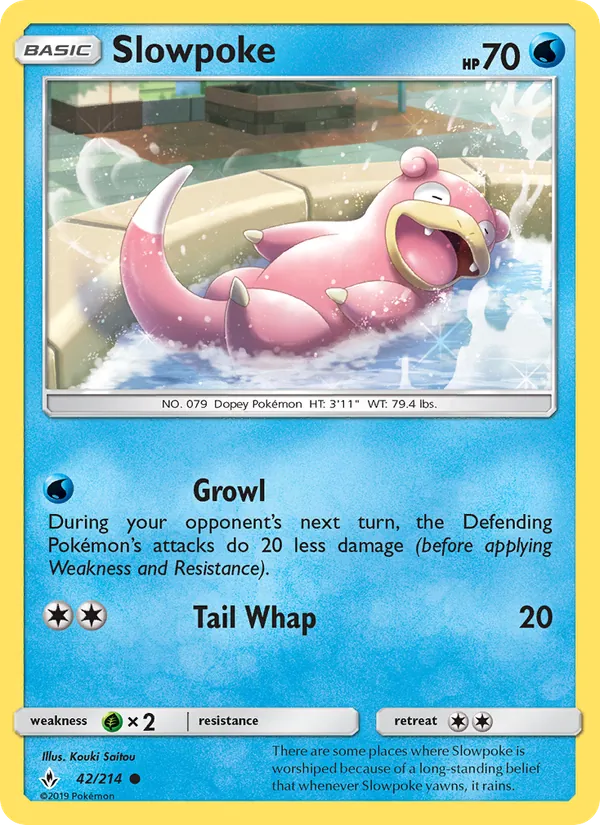 Slowpoke — Unbroken Bonds #42 (Pokémon TCG card)