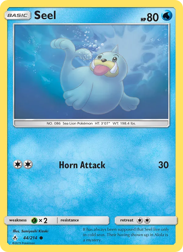 Seel — Unbroken Bonds #44 (Pokémon TCG card)