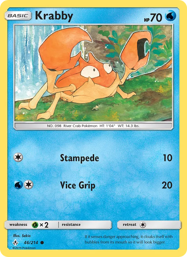 Krabby — Unbroken Bonds #46 (Pokémon TCG card)