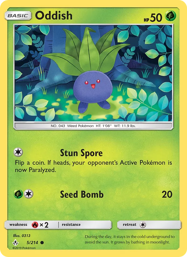Oddish — Unbroken Bonds #5 (Pokémon TCG card)