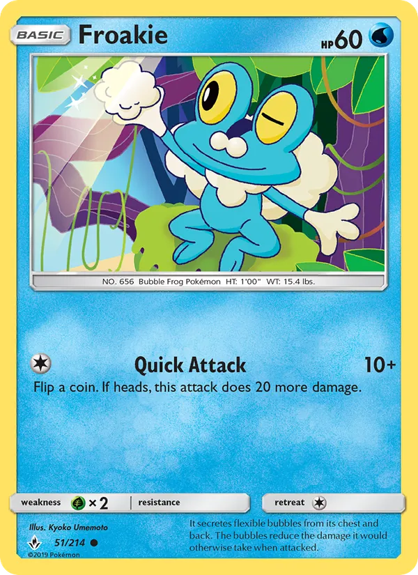 Froakie — Unbroken Bonds #51 (Pokémon TCG card)