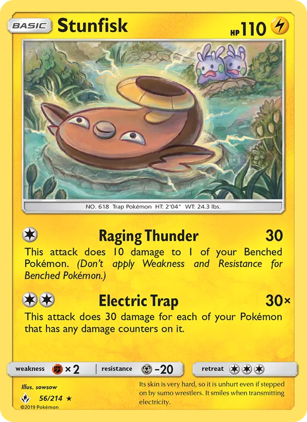 Stunfisk — Unbroken Bonds #56 (Pokémon TCG card)