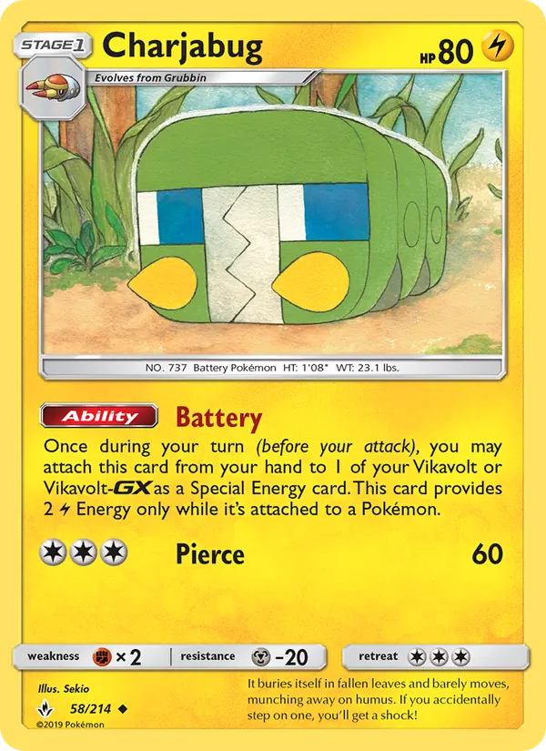Charjabug — Unbroken Bonds #58 (Pokémon TCG card)
