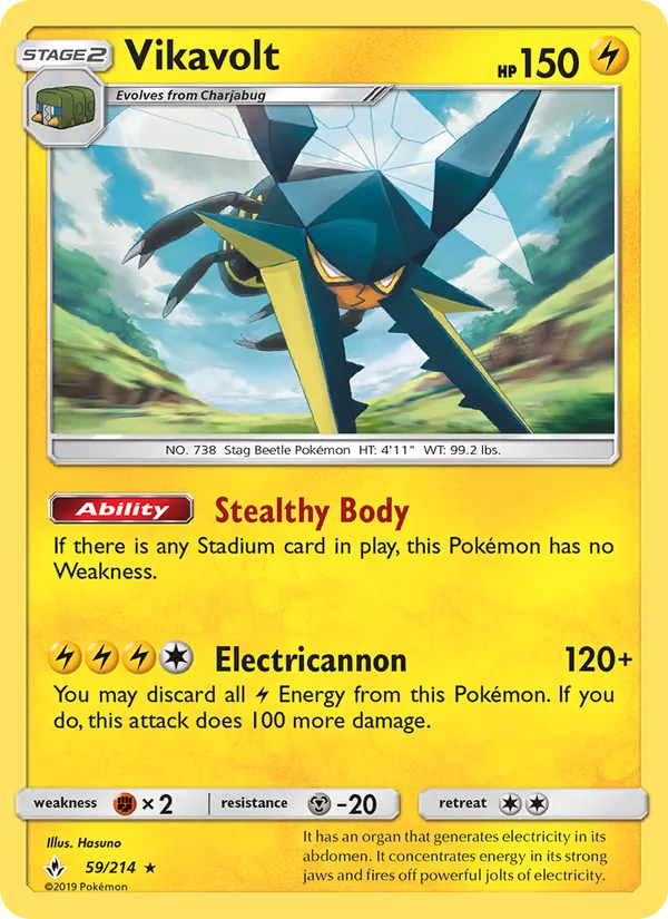 Vikavolt — Unbroken Bonds #59 (Pokémon TCG card)