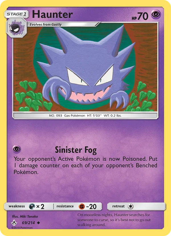 Haunter — Unbroken Bonds #69 (Pokémon TCG card)