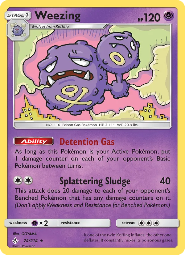 Weezing — Unbroken Bonds #74 (Pokémon TCG card)