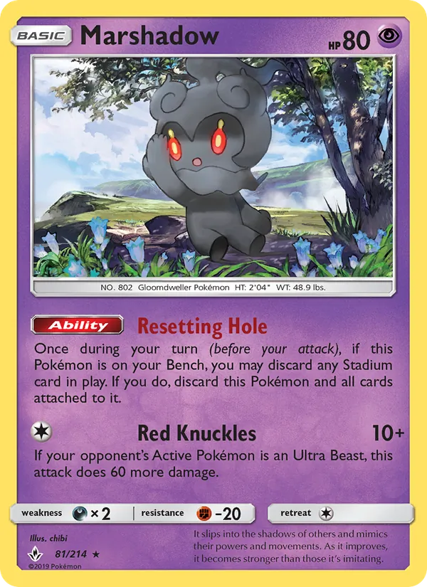 Marshadow — Unbroken Bonds #81 (Pokémon TCG card)