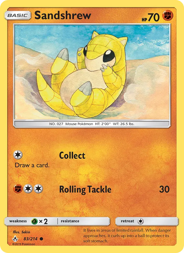 Sandshrew — Unbroken Bonds #83 (Pokémon TCG card)