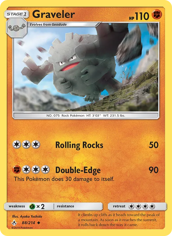 Graveler — Unbroken Bonds #88 (Pokémon TCG card)