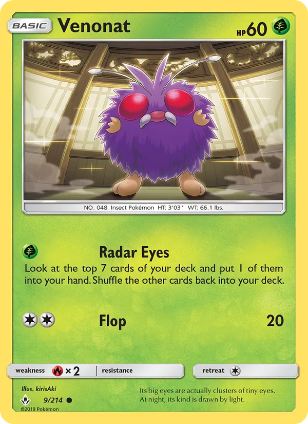 Venonat — Unbroken Bonds #9 (Pokémon TCG card)