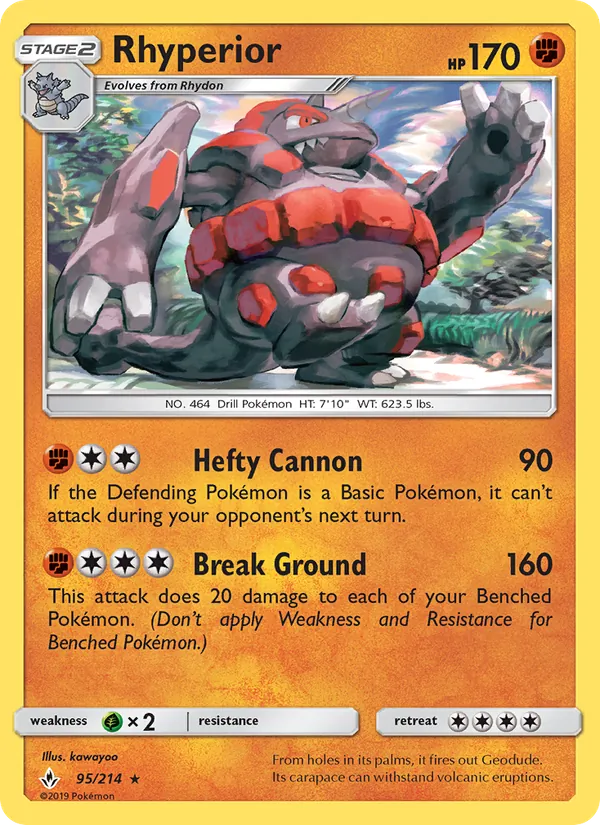 Rhyperior — Unbroken Bonds #95 (Pokémon TCG card)