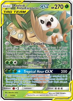 Rowlet & Alolan Exeggutor GX (Unified Minds #1)