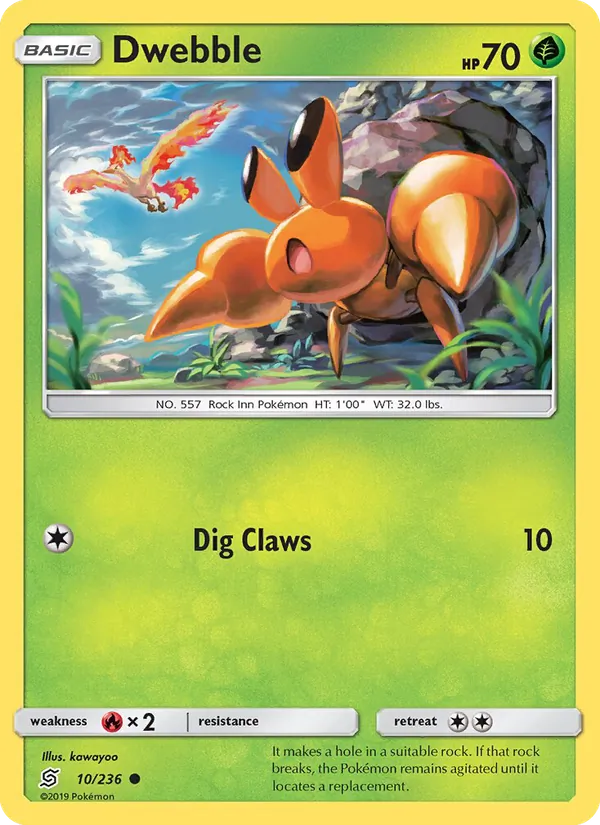 Dwebble — Unified Minds #10 (Pokémon TCG card)
