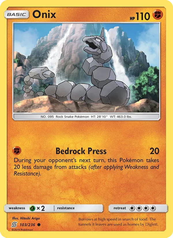 Onix — Unified Minds #103 (Pokémon TCG card)