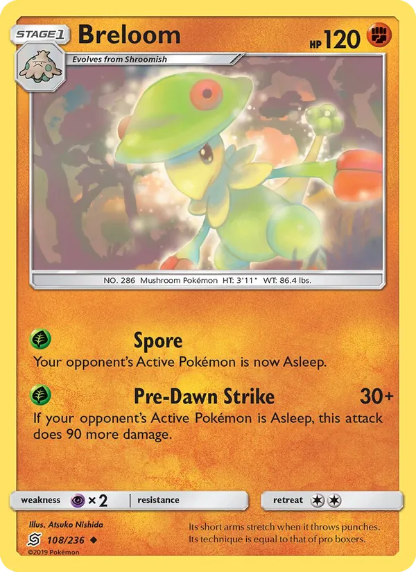 Breloom — Unified Minds #108 (Pokémon TCG card)