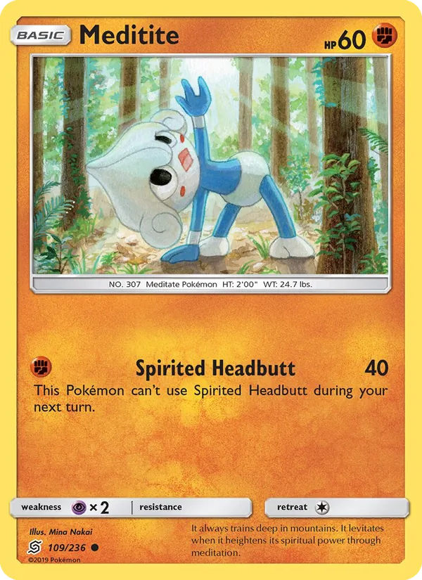 Meditite — Unified Minds #109 (Pokémon TCG card)