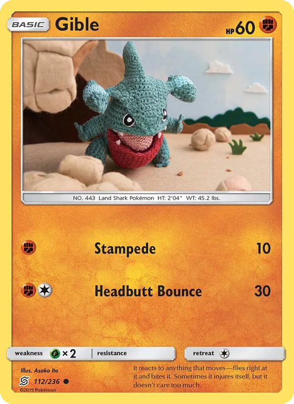 Gible — Unified Minds #112 (Pokémon TCG card)