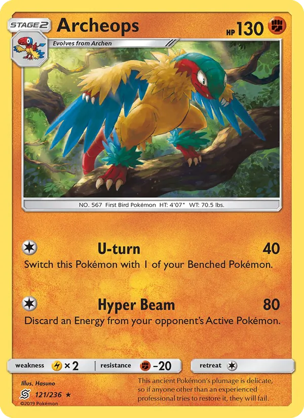 Archeops — Unified Minds #121 (Pokémon TCG card)