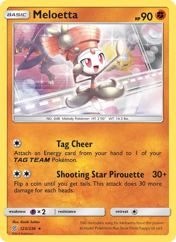 Meloetta — Unified Minds #123 (Pokémon TCG card)