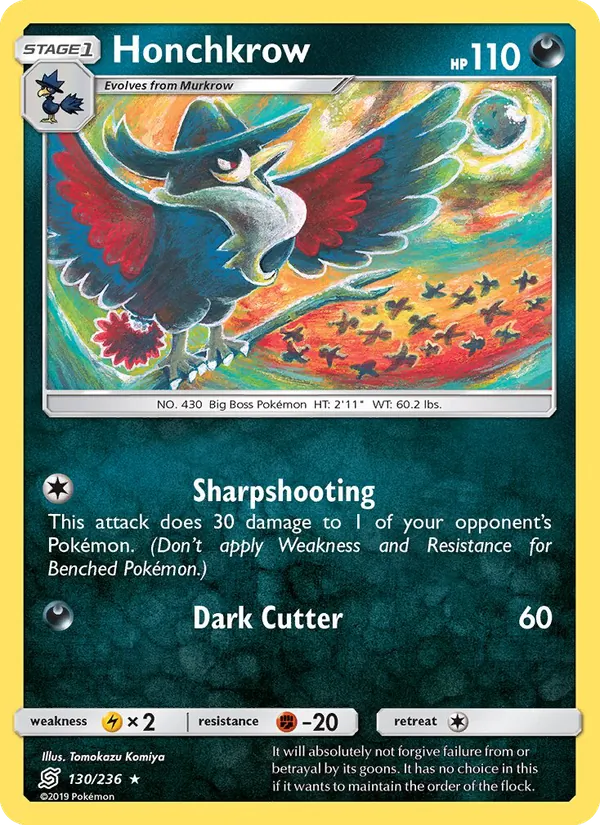 Honchkrow — Unified Minds #130 (Pokémon TCG card)
