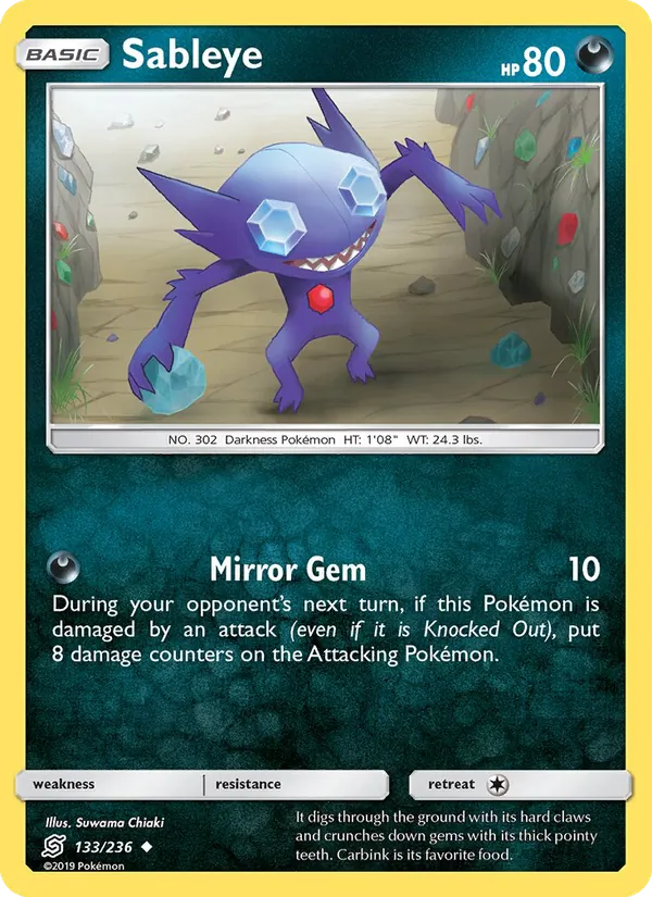 Sableye — Unified Minds #133 (Pokémon TCG card)