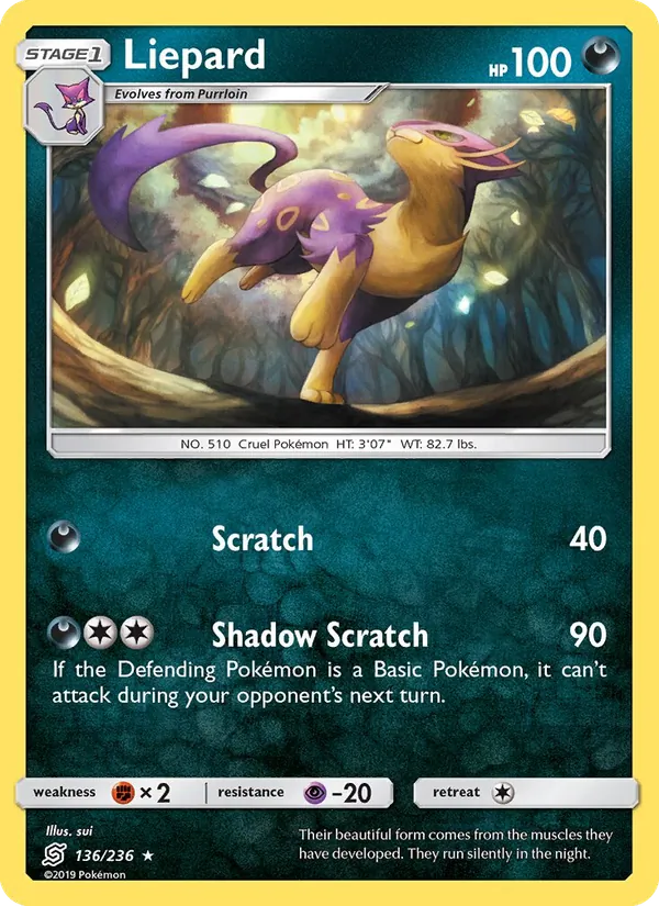 Liepard — Unified Minds #136 (Pokémon TCG card)
